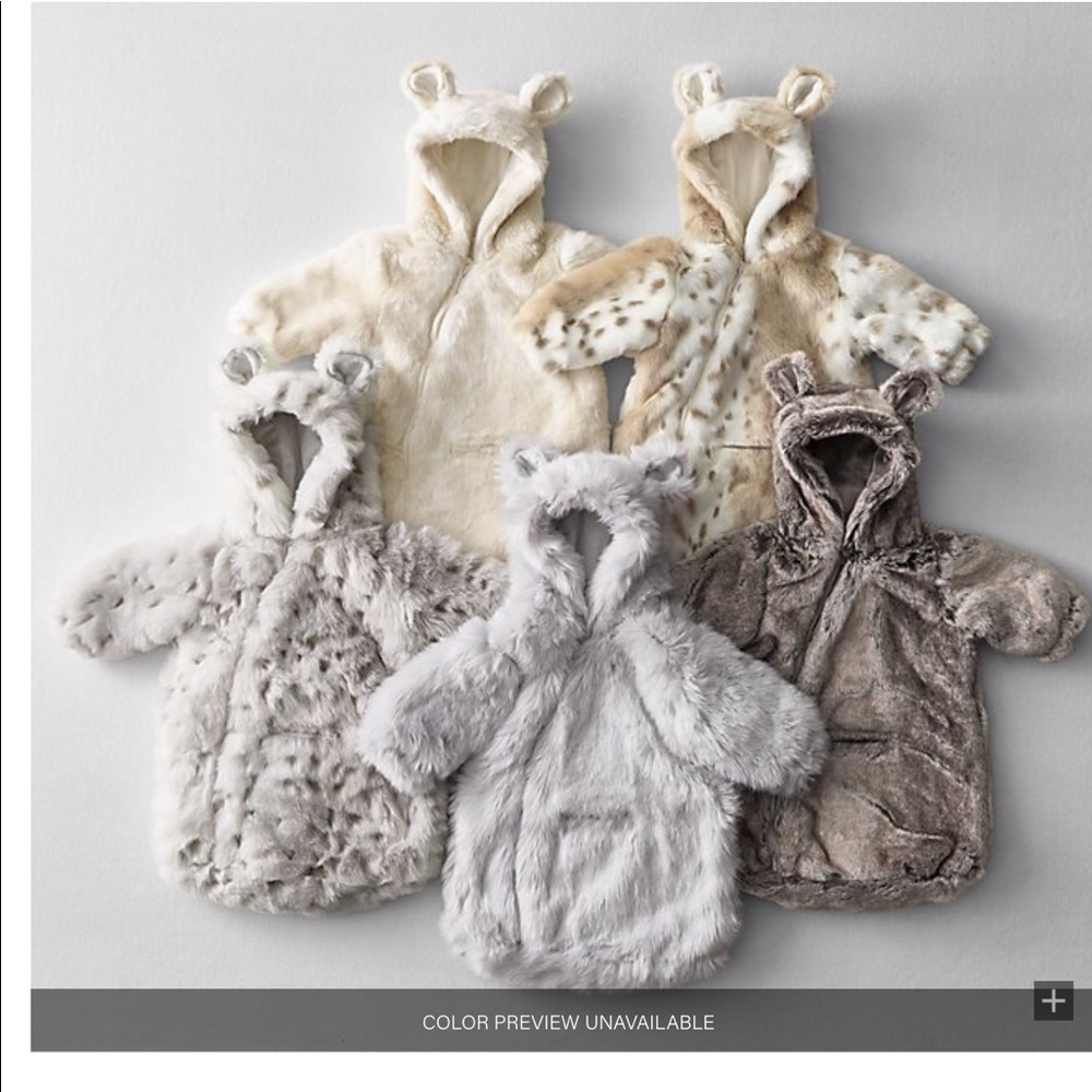 Restoration hardware baby 0-6 fur one piece